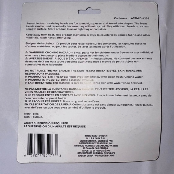 Happy Easter Reusable Modeling Foam Beads 0.42 OZ. NEW Ages 3+ Non-Toxic - Picture 2 of 2